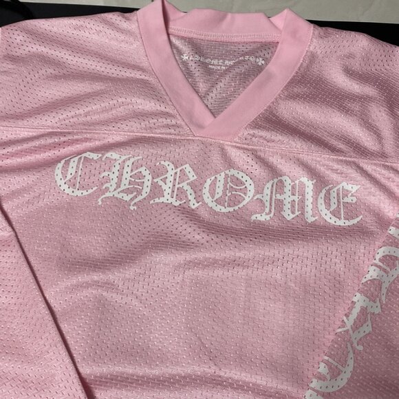 Chrome Hearts Pink Mesh Warm Up Long Sleeve Jersey - Picture 2 of 6